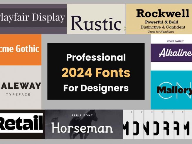 Professional Fonts For Graphic Designers in 2024