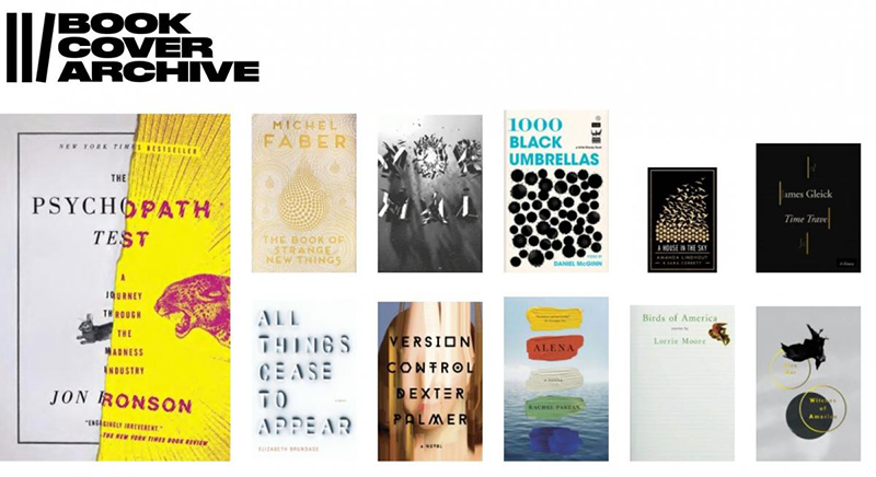 Book cover archive in graphic design