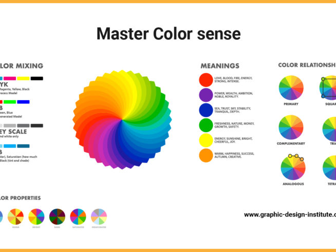 master the color sense in graphic design