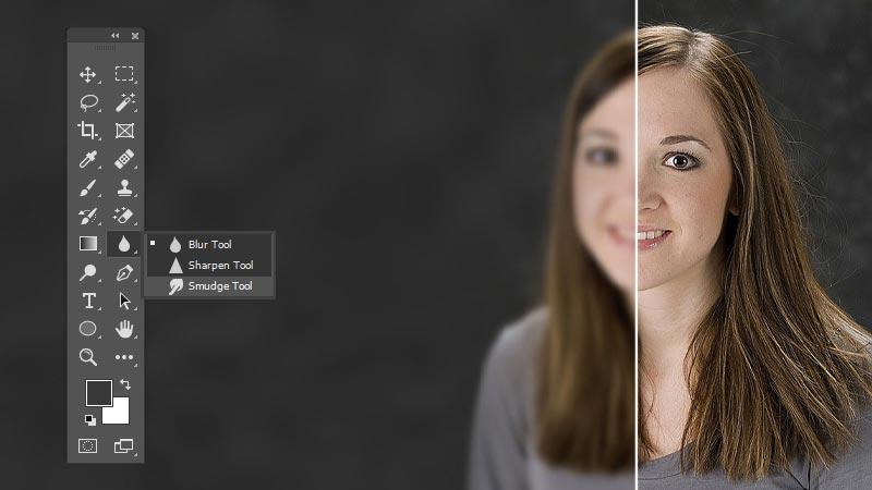Blur and Sharpen Tools in Photoshop