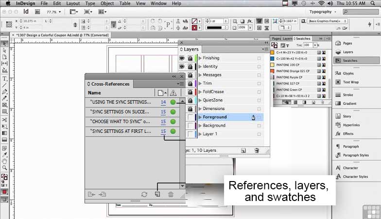 Graphic Design Institute - Layers and Swatches in Adobe InDesign